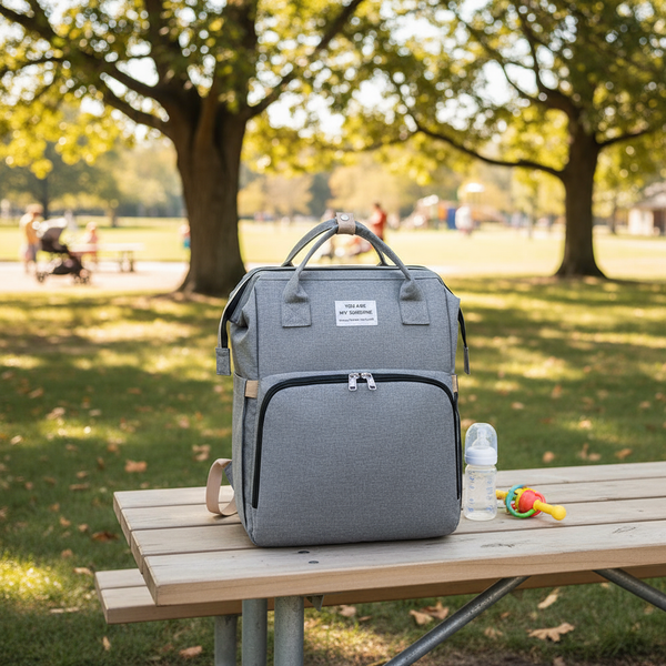 Backpack Diaper Bag & Crib